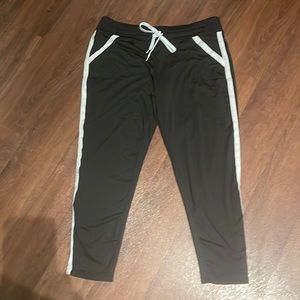 Black and white jogger pants